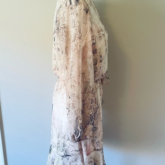 WHITE HOUSE BLACK MARKET Blouson Dress – Pink Python Print – Size 10 - Picture 6 of 10